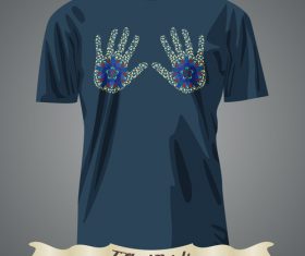 Hand T-Shirts prints design vector