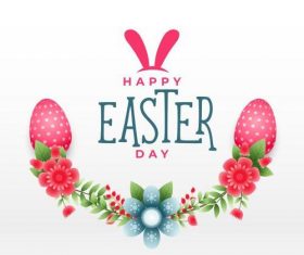 Hand drawn easter background illustration vector