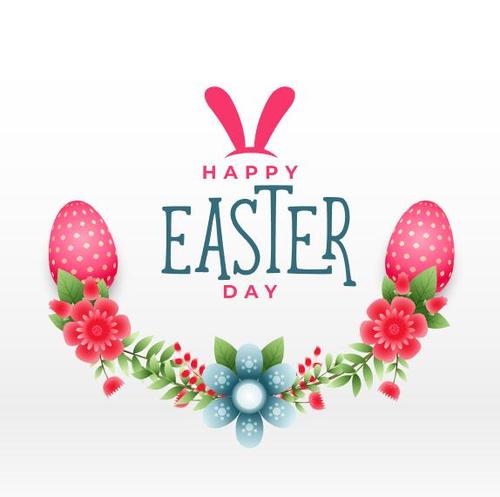 Hand drawn easter background illustration vector free download