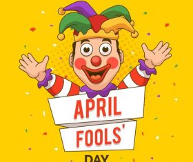 Happy april fools day cartoon vector