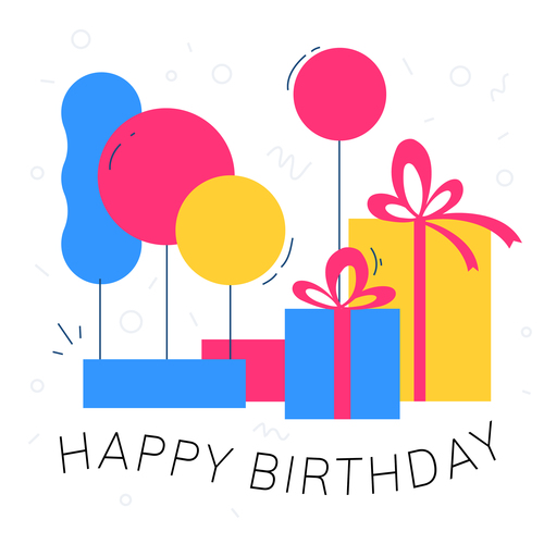 Happy birthday illustration vector
