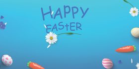 Happy easter background vector