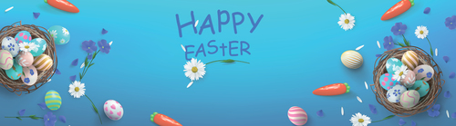 Happy easter background vector