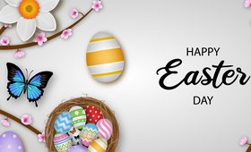 Happy easter banner illustration vector