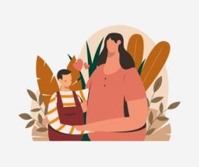 Happy mothers day illustration vector