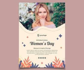 Happy womans day poster vector