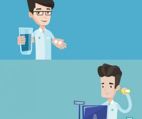 Health cartoon illustration vector
