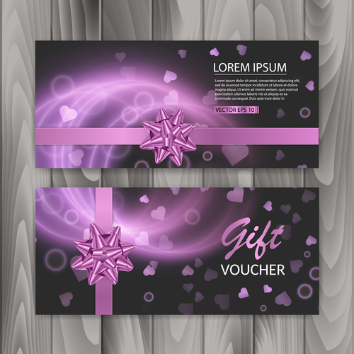 Holiday gift voucher vector