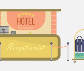 Hotel illustration background vector