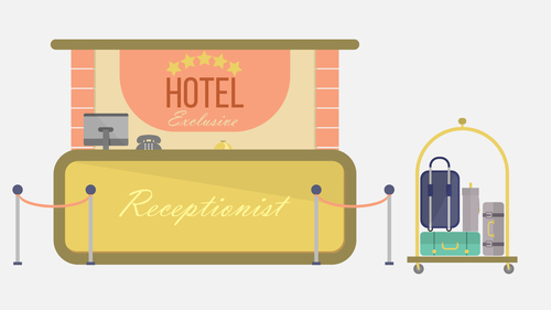 Hotel illustration background vector
