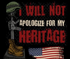 I will not apologize for my heritage vector