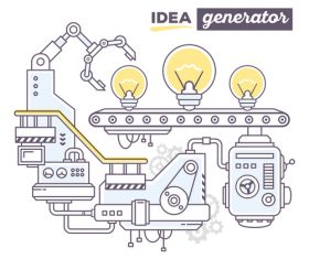 Idea generation business concept vector