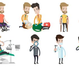 Illness cartoon illustration vector