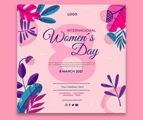 International women day flyer vector