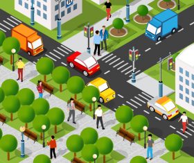 Isometric 3d illustration vector