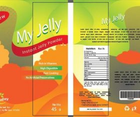Jelly packaging vector