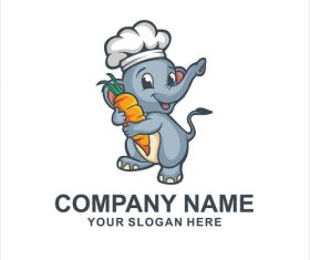 Kids elepant logo vector