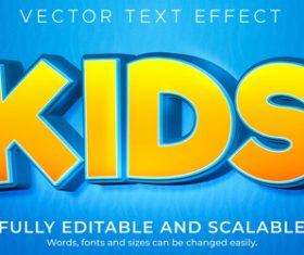 Kids vector text effect
