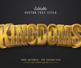 Kingdoms vector text style
