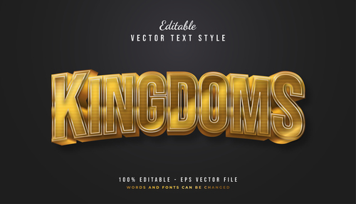 Kingdoms vector text style