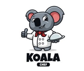 Koala chef cartoon vector