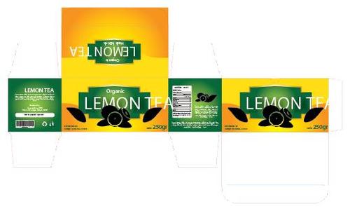 Lemon Tea packaging design vector