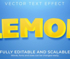 Lemon vector text effect
