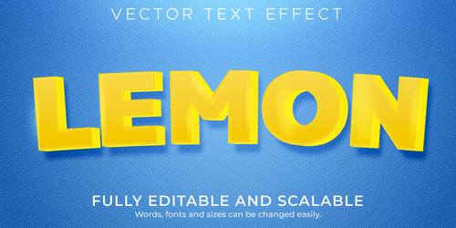 Lemon vector text effect