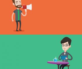 Life of people cartoon illustration vector
