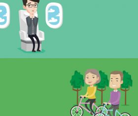 Life of people vector