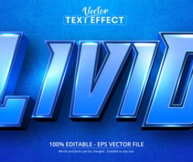 Livid editable text effect vector