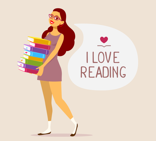 Love reading vector