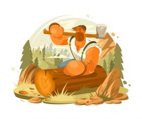 Lumberjack vector