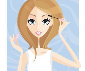 Makeup cartoon illustration vector