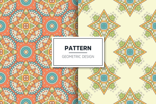 Mandala pattern seamless background design vector