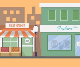 Market illustration background vector