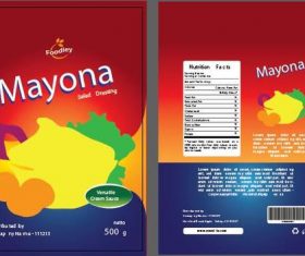 Mayonaise packaging design vector