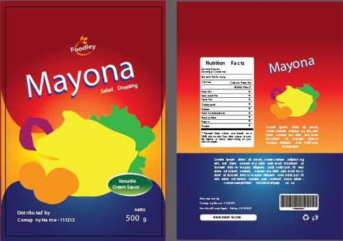Mayonaise packaging design vector