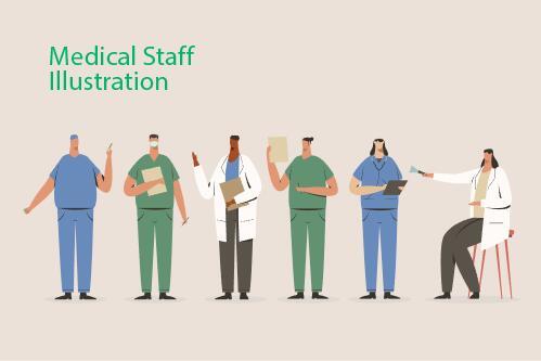 Medical staff illustration vector