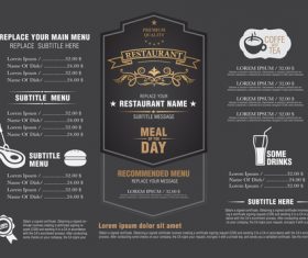 Menu layout design vector
