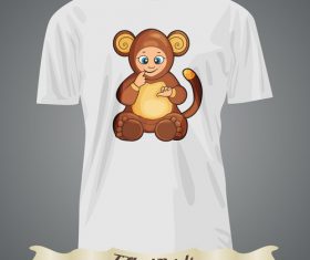 Monkey t-shirts prints design vector