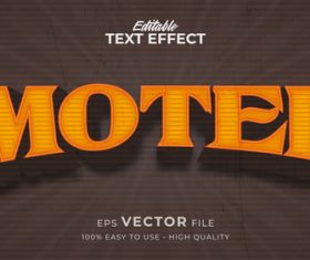 Motel editable text effect vector