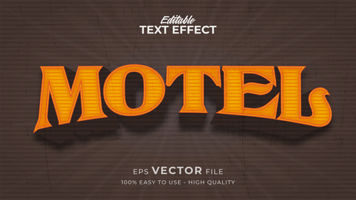 Motel editable text effect vector