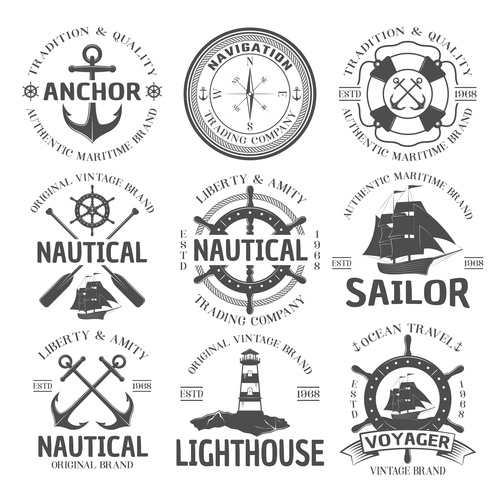 Nautical logo vector