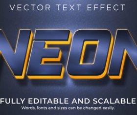 Neon vector text effect