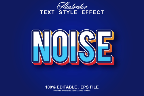 Noise text style effect vector