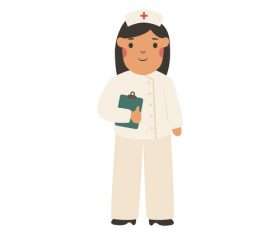 Nurse profession character vector