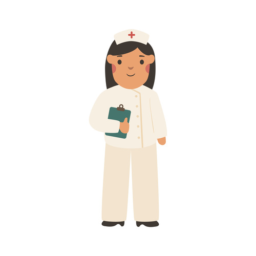 Nurse profession character vector