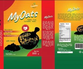 Oat packaging design vector