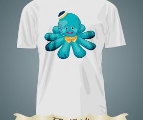 Octopus t-shirts prints design vector